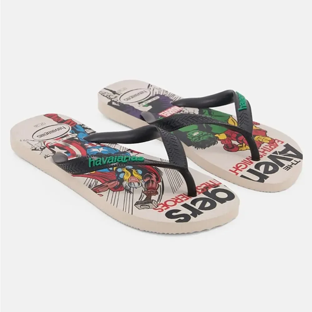 Havaianas The Marvel Avengers Hulk Thor Thong Flip Flops Sandals Men Size 13 - Picture 1 of 7